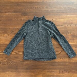 Van Heusen Men’s Classic Fit Large Gray Quarter Button Pullover